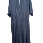 Anthropologie  Maeve Jaqueline Jacquard Jumpsuit Leopard‎ Print Navy Blue Size XL Photo 10