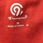 Champion  Red Long Sleeve Open Back Athletic Shirt Size M Photo 7