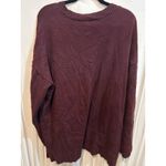 Loft  Women's‎ XL Burgundy Crew Neck Long Sleeve Knit Sweater Casual Pullover Photo 3