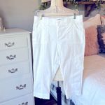 Lee  Platinum Label White Cotton Capris Pants Summer Womens 6 Stretchy Waistband Photo 2