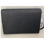 Kate Spade  Black Crossbody Purse Metallic Fabric Flap Closure Gold Chain Handbag Photo 2