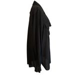 Gap Shirt Boyfriend Fit Long Sleeve XL Viscose True Black Semi Sheer Classic Photo 8