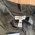 Articles of Society  NWT olive green mock neck pocket front short sleeve Small Photo 4