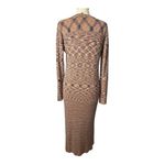 ASOS  Design Knitted Maxi Dress Space Dye Bodycon Knit Slit Women Size 14‎ Photo 8