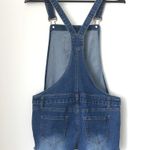 Guess Denim Overall Shorts Raw Hem Photo 3
