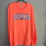 🧡Y2K Vintage Colorado Graphic Neon Orange Long Sleeve Tee Shirt Size L Photo 0