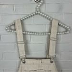 Free People We The Free Cream Distressed Denim Cutoff Short Overalls Size 25 Photo 1