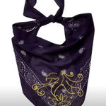 Free People  Navy Blue Embroidered Scarf NWT Photo 0