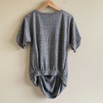 Sundance  Ashlyn Tee Sz XS Black White Striped Linen Front Twist Short Sleeve Top Photo 4