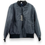 WRK Work Rest Karma Jacquard Reversible Navy Blue Bomber Jacket Sz S NEW Photo 0