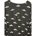 Torrid  French Bulldog Driving Car Print  Roll Tab Sleeve Blouse Women Size 3X Photo 4