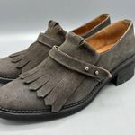Sixty Seven Suede Kiltie Gray Women’s Shoes Slip On Fringe Made in Spain Size 38 Photo 0