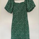 Amazon Never Worn Floral Puff Sleeve Mini Dress Square Neck Ruffle Hem Bodycon Sz M Photo 1