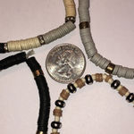 Tan Off White Black Disc Beads Beaded Boho Retro Stretchy Bracelets Photo 6