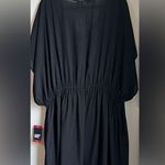 Lands' End Women's Sheer Oversized Short Sleeve Cover Up Photo 4