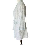VINTAGE 90s ARIA Ditsy Floral Belted Robe White Size L Photo 3