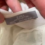 ZARA NWOT  white v neck baby doll long sleeve top / shirt/ blouse! Photo 3
