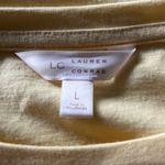 LC Lauren Conrad Short Sleeve Solid Yellow Dress Photo 4
