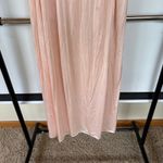Vanity Fair Vintage Peach Silky Slip Dress Sleeveless Dainty Floral Flowy Medium Photo 3