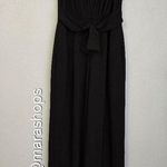 Gal Meets Glam  Devin Black Sleeveless Tie Waist Jumpsuit Photo 3
