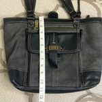 BOC vegan leather multiple pockets Black Gray shoulder tote Bag Photo 13