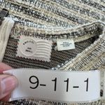 Anthropologie  Postmard Top Womens Small Tweed Textured Short Sleeve Zipper Photo 2