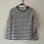 Spanx  Long Sleeve Swim Shirt Rash Guard Top Black White Stripe Size Small NWT Photo 1