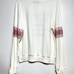 Wildfox Sweater Ski List Winter Pullover Lightweight Crew Neck White Medium NWT Photo 4