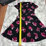 Kate Spade  Encore Rose Crepe Dress blackk pink size 2 preppy party garden Photo 5