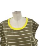 Anthropologie Daily Practice Tee Dress Striped Light Fleece Green Size Large Photo 4