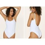 ANDIE NWT The Laguna Ribbed ScoopBack OnePiece Swimsuit Removable Cup 2XLT White Photo 1