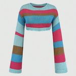 SheIn Ultra Crop Striped Shrug Sweater Photo 0