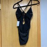 Shade & Shore  Plunge Beach Detail Black One Piece Swimsuit - Size Small Photo 1