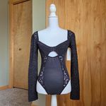 Urban Outfitters Out from under Black whimsygoth romantic Bodysuit NWT Photo 1