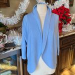 Kasper  Powder Baby Blue Open Cardigan Sweater Womens Small Photo 6