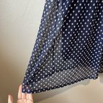 Women's Dress Polka Dot Navy coquette rockabilly preppy classic modest hepburn 6 Blue Photo 2