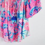 Lilly Pulitzer Sain Off The Sholder Top In Coral Reef I'm So Jelly Photo 3
