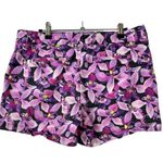 Lands' End Land’s End Shorts Size 10 5” Not Too Low Rise Purple Floral Chino Pockets Photo 1