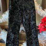 Black Velvet Embossed Dress Pants Womens 0 Photo 2