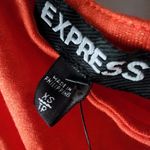 EXPRESS NWT Women's  One Shoulder Flutter Sleeve Orange Gold Shirt Top Size XS Photo 1