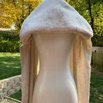 RINO & PELLE “SNOWHITE” CREAM FAUX FUR SCARF Fringe White Photo 2