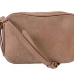 Dusty Pink Small Trendy Crossbody Faux Leather Suede Double Zip Bag Photo 8