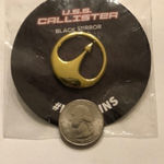 Netflix Black Mirror Gold Tone Loot Pin USS Callister  Photo 1