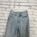 H&M  High Waist Loose Straight Jeans Women’s 6 Light Wash Distressed Y2K Hobocore Photo 4