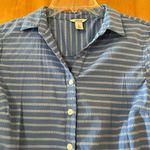 L.L.Bean  Shirt Horizontal Striped Long Sleeve Top Womens XS Petite Photo 2
