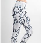 Savvi Khali Black White Python Legging Size Small Photo 2