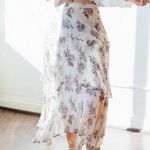 Love Shack Fancy NWT alex silk midi skirt in monaco lilac Photo 0