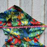 MB Finale Floral One Shoulder Long Balloon Sleeve Mini Dress Women’s Size Large Photo 9