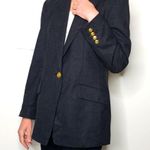 Vintage Blazer Talbots Size 10 Gray Wool Gold Buttons Equestrian Academia Long Photo 9