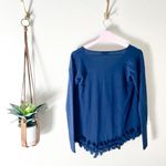 Lilly Pulitzer Ferrera Grey Fringe Cowl Neck Long Sleeve Sweater Size S 24611 Photo 2